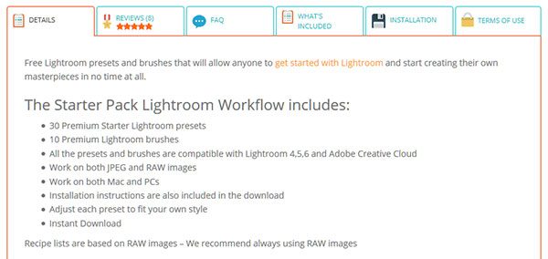 Starter Pack Lightroom Workflow by Sleeklens