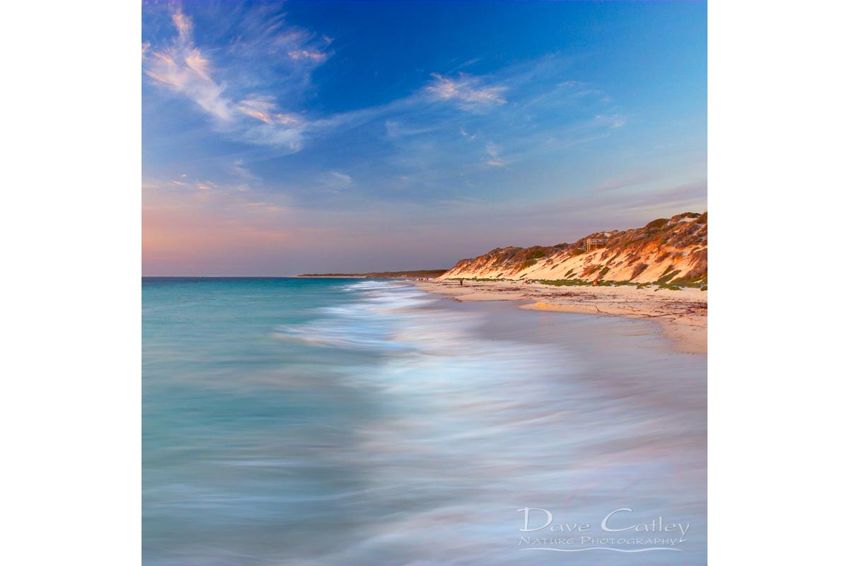Smooth Waters - Beach Sunset, Quinns Rocks, Perth, Western Australia, Seascape Cushion Cover (QRS1.8-V1-CC1)