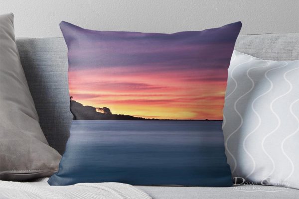 Sunset Peninsula - Bunker Bay, Naturaliste, Margaret River Region, Western Australia, Seascape Cushion Cover (BBP1.1-V1-CC1)