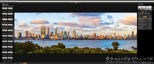 Effects Added in ON1 Photo Raw, Perth City Skyline, Perth, Western Australia