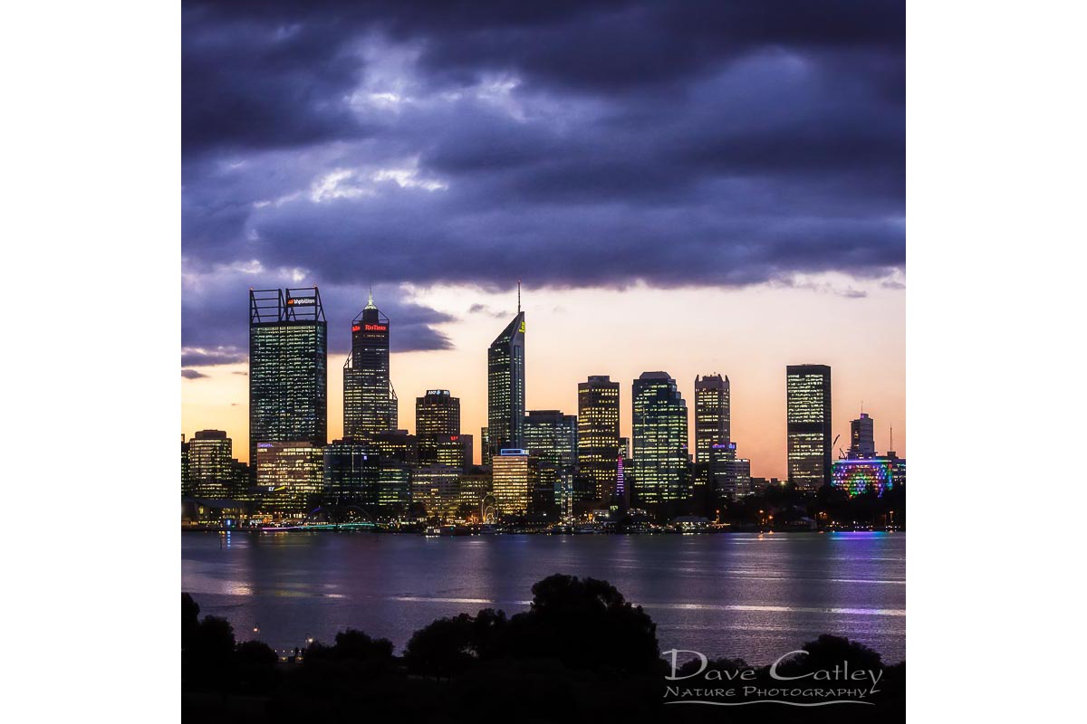City Sunset - Perth Skyline, Perth City, Perth, Western Australia, Landscape Tote Bag (PCV2.1-V1-TB1)