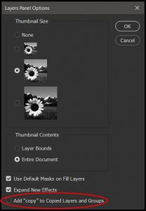 Photoshop - Layers Panel Options